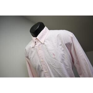J Crew Button‎ Up Dress Shirt Long Sleeve Casual Striped Mens Sz Large